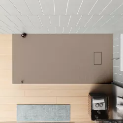 Piatto doccia 170x80 cm ultraslim riducibile cappuccino effetto pietra - Rok