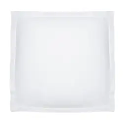 Cuscino quadrato bianco in tessuto sfoderabile 45 x 45 cm con frange laterali
