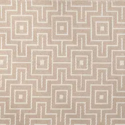 Tappeto da esterno 90x150 cm rettangolare con pattern geometrico beige e  bianco