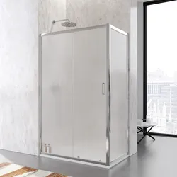 Box doccia 70x125 cm scorrevole vetro temperato 6mm stampato 185h - Young