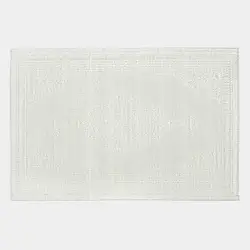 Tappeto da esterni o da interni 120x180 cm con disegno in rilievo bianco latte