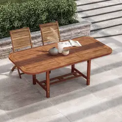Tavolo da pranzo allungabile 150/200x100 cm in legno di acacia - Paja