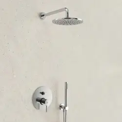 Set doccia Stick di Paffoni con miscelatore doccia con deviatore + braccio 40 cm + soffione + doccetta