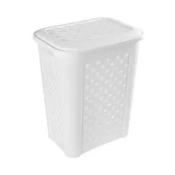 Portabiancheria Laundry Bin, 60 litri, coperchio plastica - White