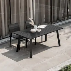 Tavolo da giardino 170x90 cm in alluminio antracite - Carioca