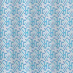 Tenda doccia o vasca da bagno in materiale vinilico 180x200h cm mosaico