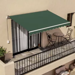 Il numero 1 del risparmio-TENDA DA SOLE PER ESTERNO AVVOLGIBILE A MANOVELLA  295 X 245 CM COLORE VERDE