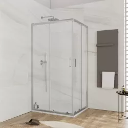 Tappeto antiscivolo 54 x 54 cm con bolle per doccia/vasca bianco