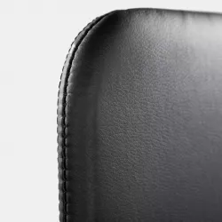 Poltrona da ufficio girevole in tessuto mesh nero con schienale traspirante  blu e similpelle nera - Active