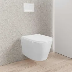 Vaso sospeso sedile SoftClose bianco lucido - Clessidra