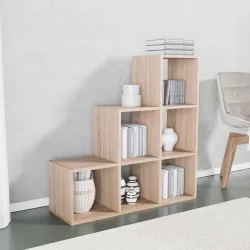 Libreria aperta in legno castagno bianco smontabile cm 170x30 h 210