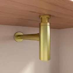 Sifone per lavabo moderno finitura oro dorato