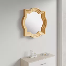 Specchio decorativo da parete 75 cm cornice in legno dorata - Capriccio