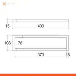 Scaletta portasalviette rettangolare collezione Grela di Lineabeta. In  acciaio inox 304 lucido