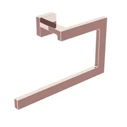 Portasalviette ad anello Lineabeta ottone finitura oro rosa fissaggio a muro 22 cm - Dado