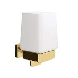 Dosasapone a muro con leva ottone oro e ceramica - Dado di Lineabeta