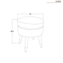 Pouf per interni Kimino grigio / argento Ø 60 x H 35 cm