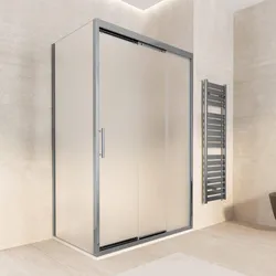 Box doccia 120x90 cm scorrevole verso dx 3 ante anticalcare opaco e profilo cromo 195h - Teknic