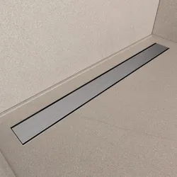 Canalina di scarico doccia rettangolare 80 cm in acciaio INOX spazzolato