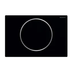 Placca monocomando  Geberit acciaio inox nero opaco  - Sigma10 round