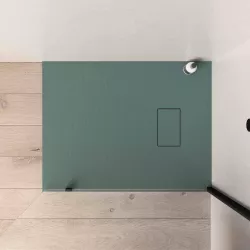 Piatto doccia 90x70 cm ultraslim verde effetto pietra riducibile - Rok
