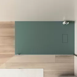 Piatto doccia 140x80 cm ultraslim verde effetto pietra riducibile - Rok