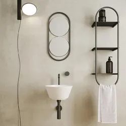 Lavabo tondo da appoggio o sospeso 33 cm ceramica bianco mattt - Wave di Simas