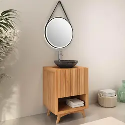 Mobile da bagno 60 cm in teak - Yanez