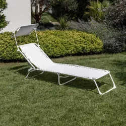 Tavolino da giardino Ø 70 cm in acciaio bianco - Lagon