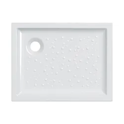 Piatto doccia 80x100 cm Geberit Bastia ceramica smaltata bianco lucido