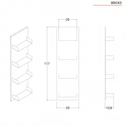 Mobile bagno sospeso 160 cm rovere caramel con lavabo boiserie e specchio -  Bricks