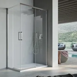 Box doccia 90x90 cm doppio scorrevole anticalcare profili cromo - Garbo