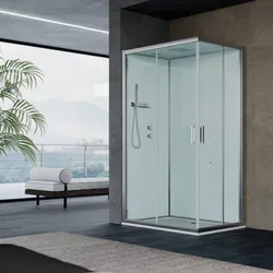 Box doccia multifunzione 120x80 scorrevole sx con piatto doccia e soffione - Dora