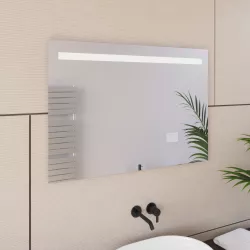 Specchio da bagno LED 100x70 cm luce fredda - Ciclope