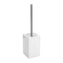 Portascopino da appoggio in ceramica bianco - Linea Cuba