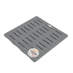 Pedana doccia 55 x 55 cm rigida in abs grigio