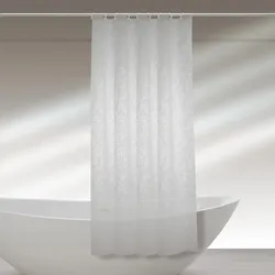 Tenda per doccia 120 x 200h cm bianco con motivo geometrico