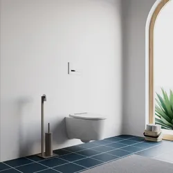 Vaso sospeso rimfree sedile SoftClose design cromo Serie One - Geberit