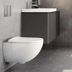 Vaso sospeso a cacciata rimfree sedile SoftClose keratect Serie Acanto - Geberit