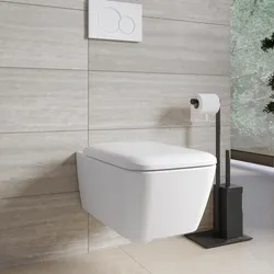 Vaso sospeso a cacciata rimfree sedile SoftClose Serie iCon Square - Geberit