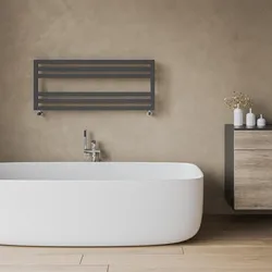 Termoarredo 1200x500h mm in acciaio al carbonio antracite -  Urbino di Lazzarini