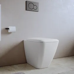 Vaso filomuro a cacciata rimfree bianco keratect Serie iCon Square - Geberit