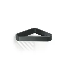 Portaoggetti angolare in acciaio inox e cromall nero - Outline di Gedy