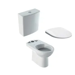 Vaso monoblocco a cacciata scarico orizzontale sedile SoftClose Serie Selnova Square - Geberit