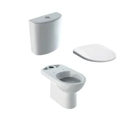 Vaso monoblocco a cacciata scarico orizzontale allaccio laterale sedile SoftClose Serie Selnova - Geberit