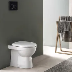 Vaso filomuro a cacciata rimfree sedile SoftClose Serie Selnova Compact - Geberit