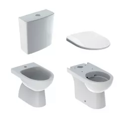 Sanitari monoblocco a cacciata rimfree allaccio inferiore Serie Selnova - Geberit
