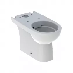 Sanitari monoblocco a cacciata rimfree allaccio laterale cerniere inox Serie Selnova - Geberit