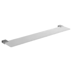 Mensola 60 cm in acciaio inox cromo con ripiano in vetro temperato - Kansas di Gedy