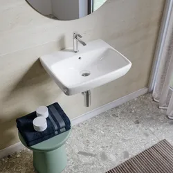 Lavabo sospeso 55 cm ceramica Serie Selnova Square - Geberit